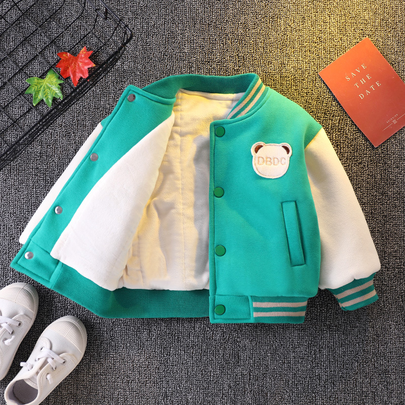2026 luxury Childrens clothing with plush jacket thickened cotton jacket for medium and young children hot