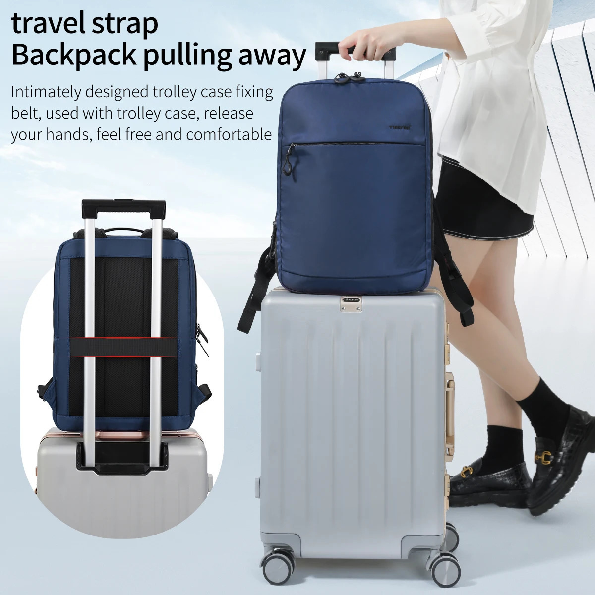 Tigernu Expandable Backpacks For Men Women 14156inch Laptop Backpack Bags Girls Travel Mochila Thin y260615 - view 7