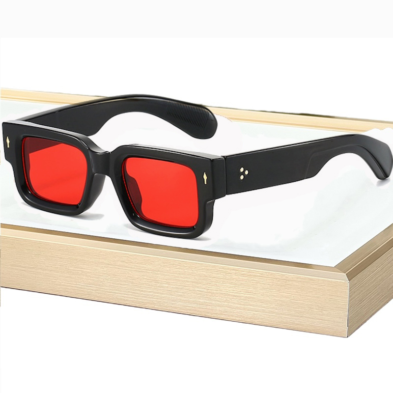 New Vintage Small Square Sunglasses For Men Women Fashion Retro Thick Edge Frame Luxury Male Sun Glasses Shades UV400 Eyeglasses CB