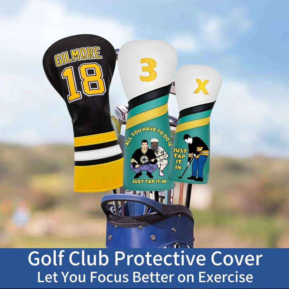 Happy Gilmore Club Headcover for Drivers, Fairway Woods, Hybrid/Rescue, Premium pu Leather Golf Headcovers Set J260611 - view 3