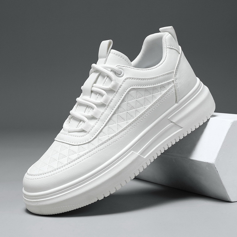 New spring men's shoes - breathable white sneakers for men, Korean-style trendy and versatile platform sports and casual shoes - free shipping