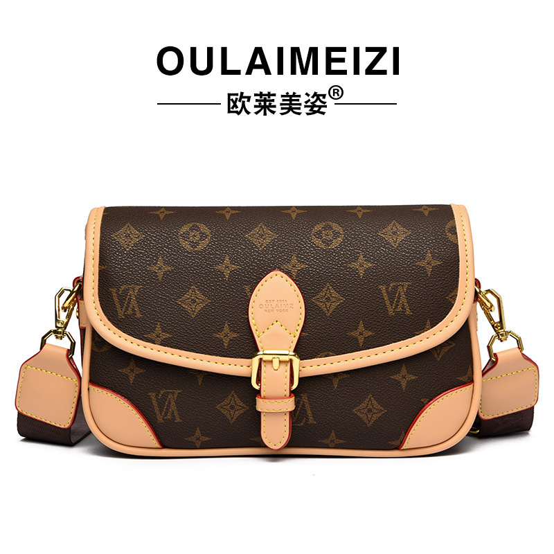 2026 new OULAIMEIZI Versatile single - shoulder bag commuting underarm bag Women's style with a sense of high - end luxury herringbone pattern li