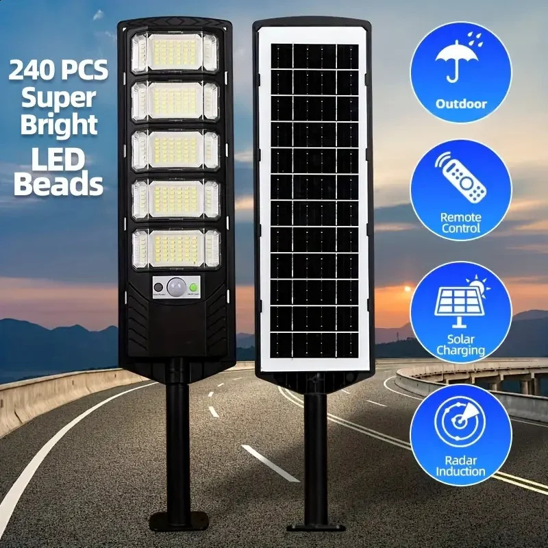 100000LM Solar Light Commercial LED Outdoor Dusk To Dawn Solar Street Light Road Area Lamp Waterproof Backyard Security Lighting 260608 - view 4