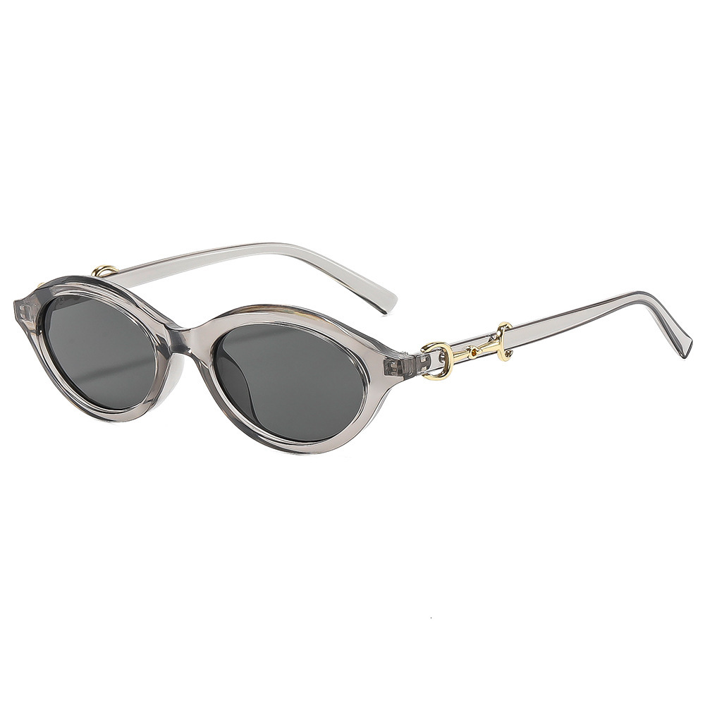 Designer Luxury Brand Oval Sunglasses Luxury Frame With Horsebit Detail UV Protection Shades Trendy Fashion Eyewear For Ladies Streetwear Vacation Dai - view 4