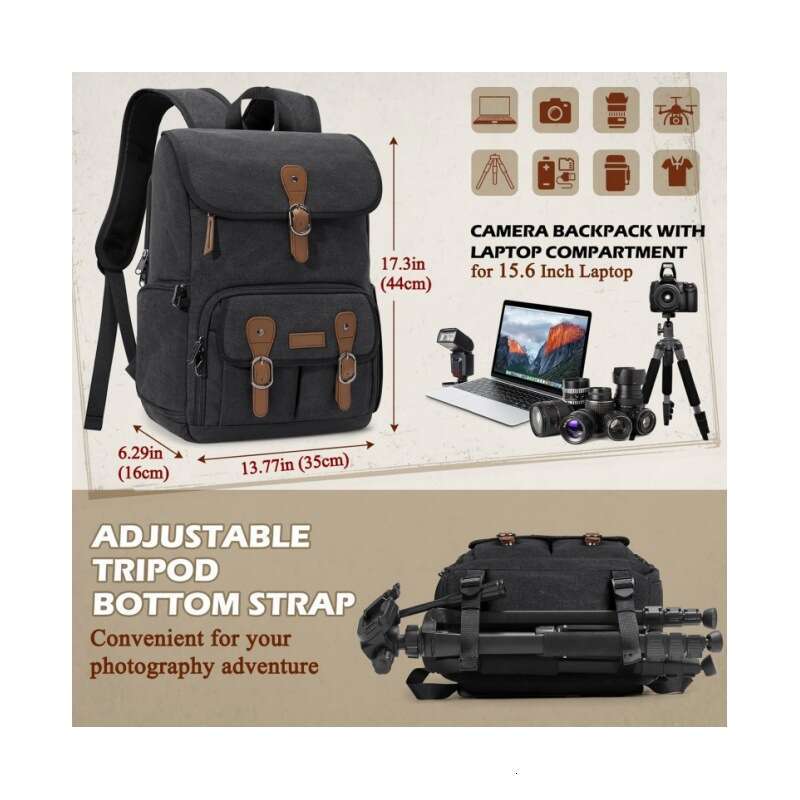 Camera Waterproof Anti-Theft Large Capacity Canvas Drone Outdoor Bag Photography Backpack Outdoor Equipment Outdoor Equipment - view 6