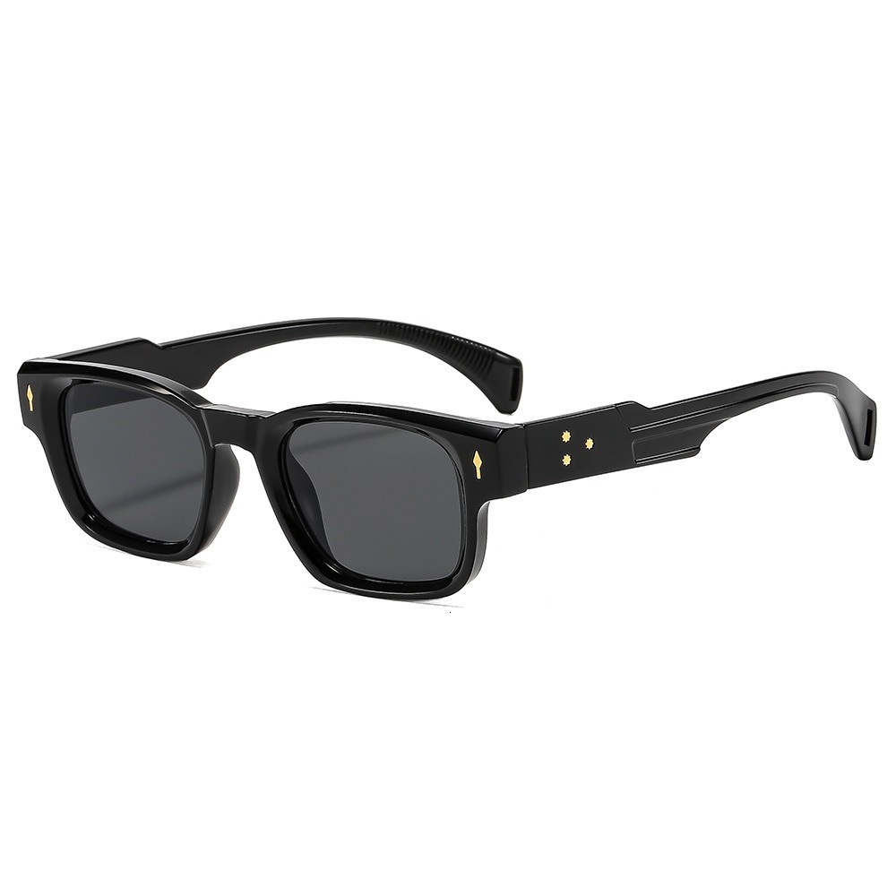 Designer Luxury Trendy Men's Narrow-frame Sunglasses Retro Square Street Style European And American Fashion Eyewear Sun Protection Stylish Sungl - view 3
