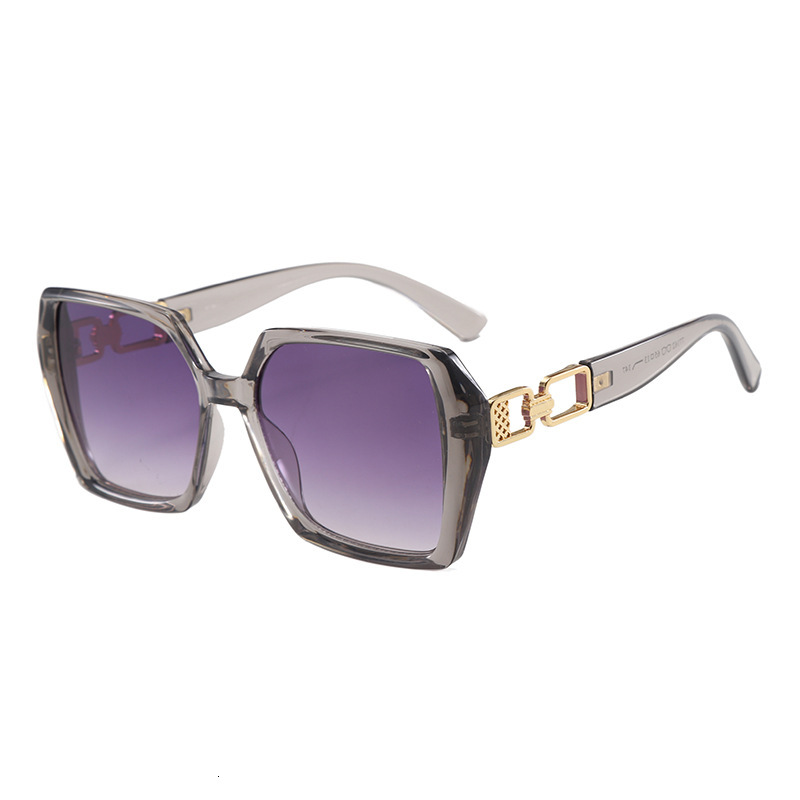 Designer Luxury European And American Style Square Large Frame Face Sunglasses For Women Sunshade Sun Protection Stylish Outdoor UV Protection Sunglas - view 5
