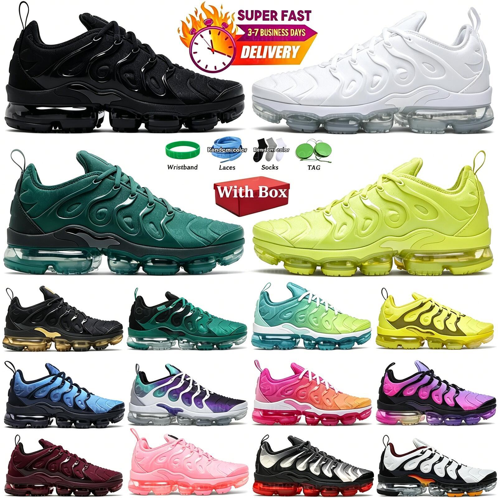 With box VM Plus Running Shoes Men Women Sneakers Wolf Grey Triple White Black Red Be True University Orange Blue Game Obsidian Walking Sports Trainers