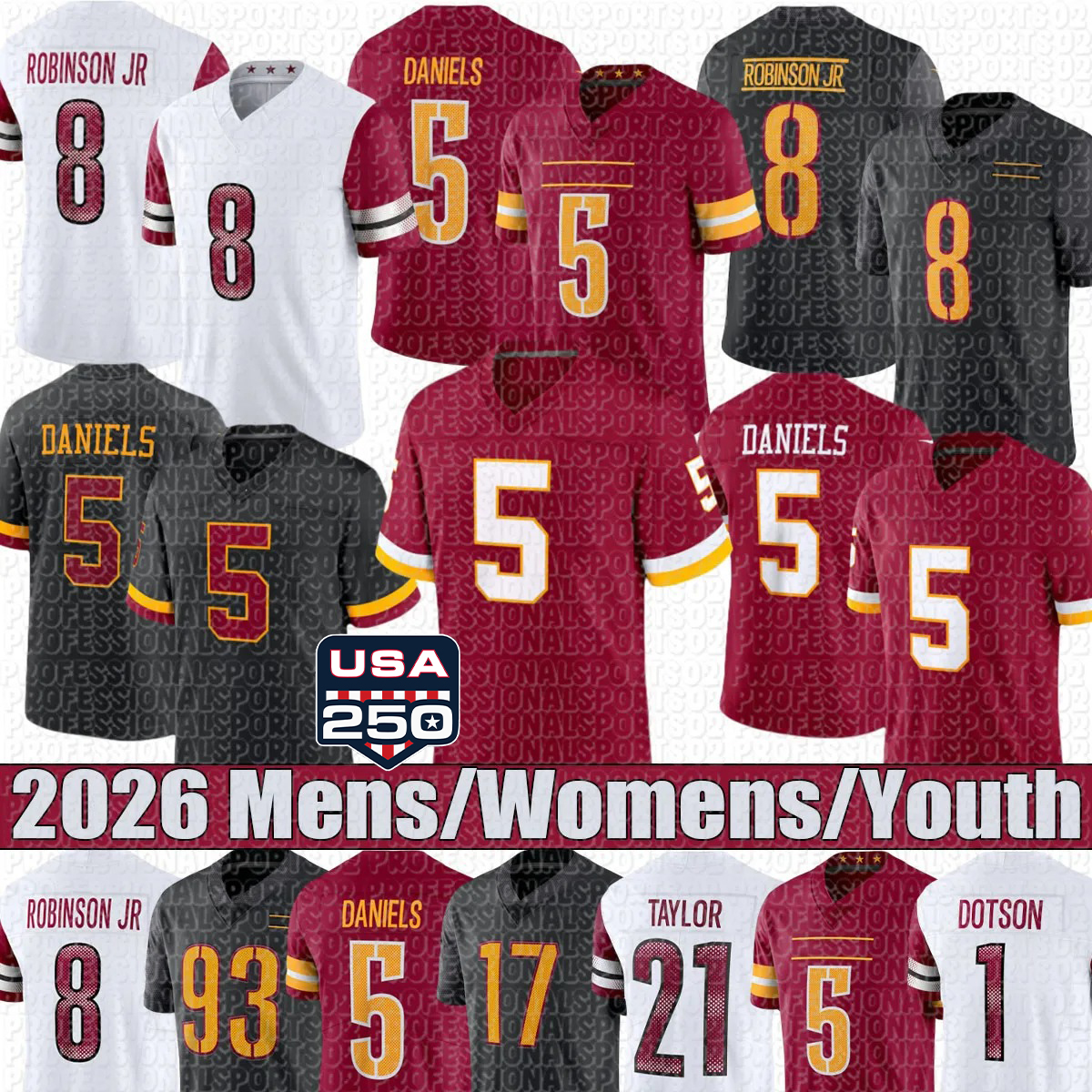 Washington Commanders Jersey #5 Daniels #17 McLaurin #21 Taylor #1 Dotson #8 Robinson Jr Commanders Jerseys #30 Ekeler #54 Wagner #4 Luvu #11 Chinn Washington Commanders Jersey #5 Daniels #17 McLaurin #21 Taylor #1 Dotson #8 Robinson Jr Commanders Jerseys #30 Ekeler #54 Wagner #4 Luvu #11 Chinn