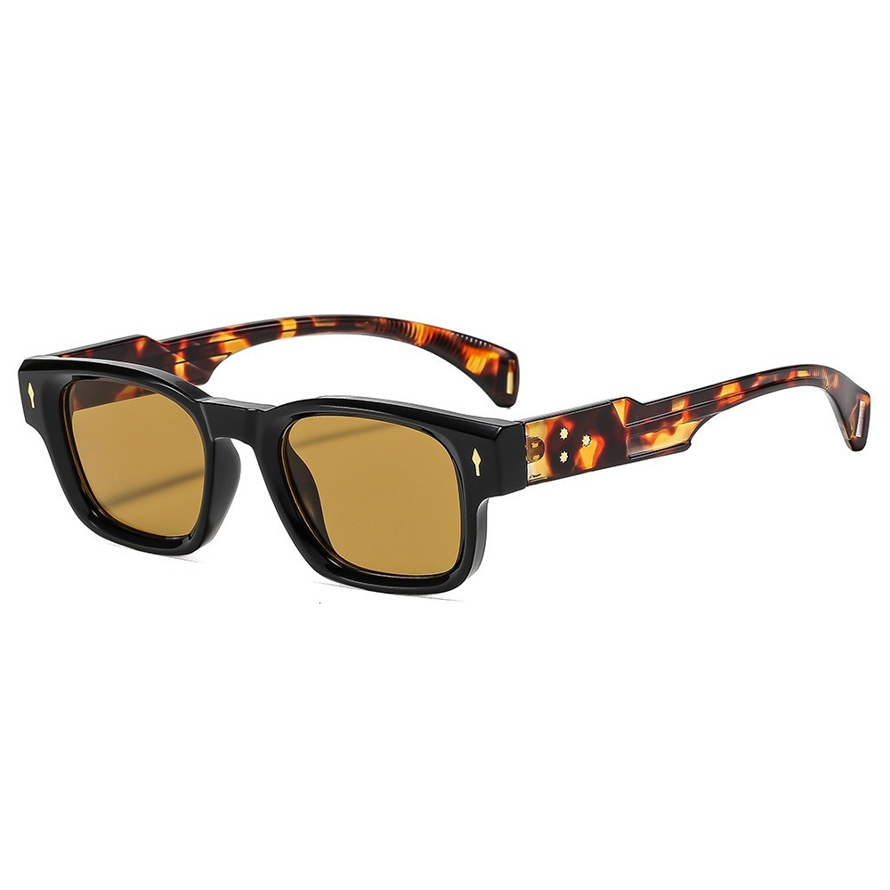Designer Luxury Trendy Men's Narrow-frame Sunglasses Retro Square Street Style European And American Fashion Eyewear Sun Protection Stylish Sungl - view 5