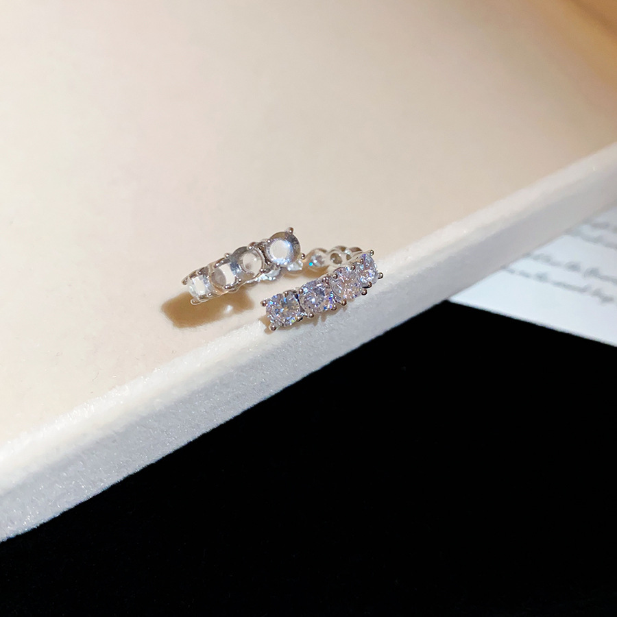 Korean-style ultra-shiny full-diamond floral bracelet ring set, niche light luxury with a high-end feel, versatile and stylish ins-style jewelry - view 9