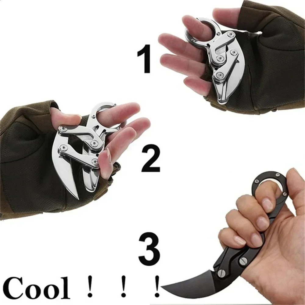 Pocket Double-arm Knife All-steel Claw Folding Knives Camping Tool Outdoor Mechanical Multifunction Knives 260610 - view 5