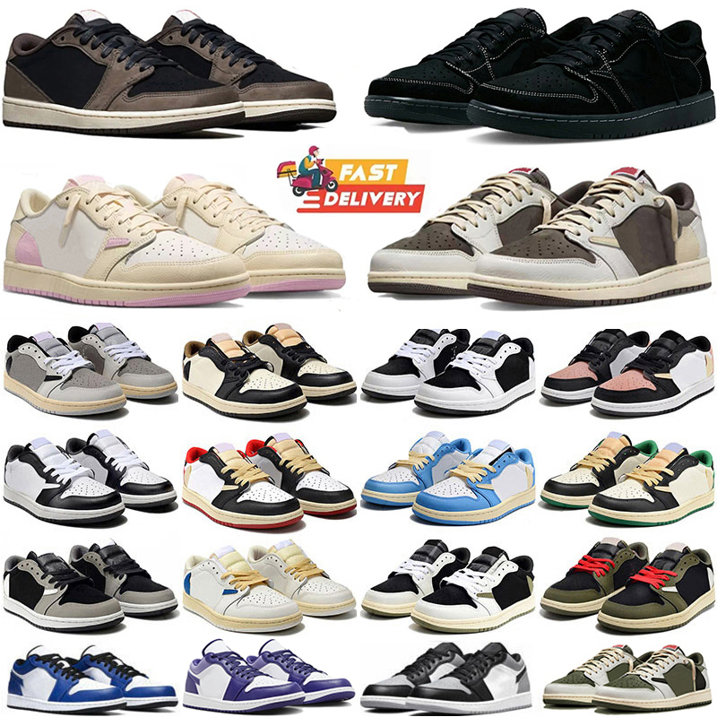 Designer 1S Scarpe Da Basket Basse Sneakers Phantom OG 1 Nere Triple White Univ…