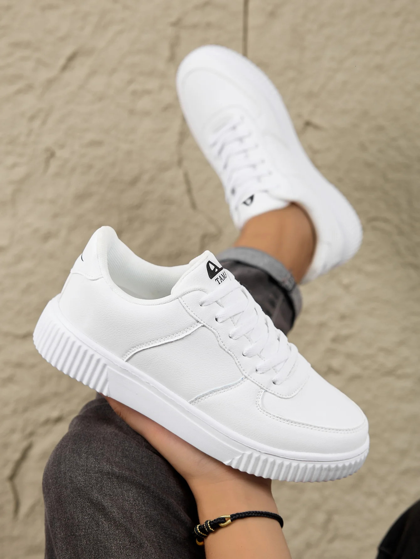 Fashion Leather Men White Sneakers Breathable Comfort Classic Casual Shoes Mens Women Outdoor Walking Shoes Couple Footwear Size 260605 - view 4