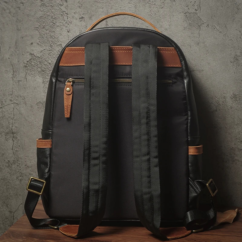 High Quality Genuine Leather Backpack Mens Business Travel Bag y Top Grain Cowhide Schoolbag For 15 Inch Laptop y260611 - view 3
