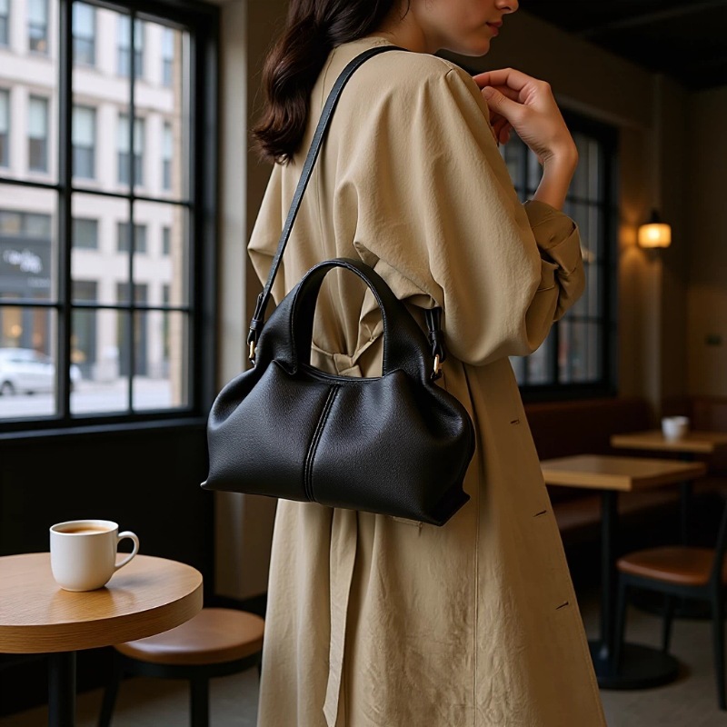 free shipping luxury bag 2026 new designer womens shoulder crossbody versatile high end textured crescent purse travel top handle cloud bag - view 3