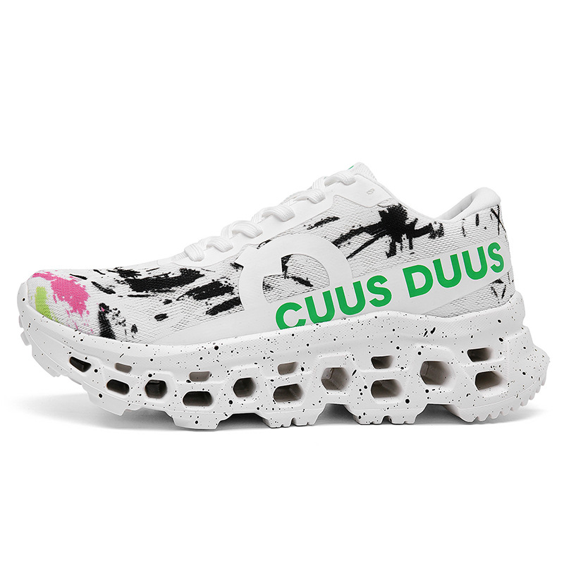 CUUS DUUS Mesh Running Shoes Hollow Shock Absorbing Khaki Thick Sole Sport Sneakers For Men Outdoor Jogging Hiking Daily Training Walking Footwear - view 7