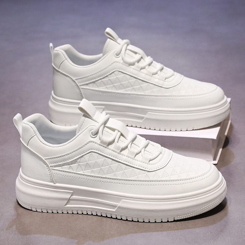 New spring men's shoes - breathable white sneakers for men, Korean-style trendy and versatile platform sports and casual shoes - free shipping
