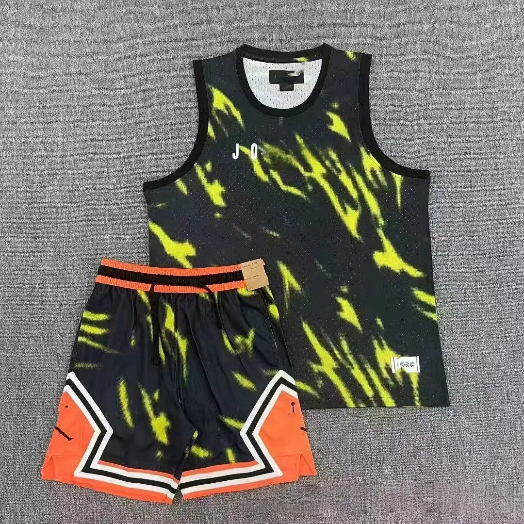 Designer Shorts Sports T-shirt vest set breathable quick drying fitness running marathon sports training shoulder basketball suit men's summer se