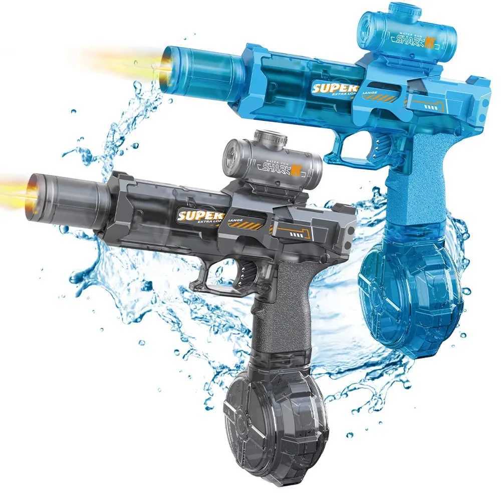 LED Ice Mouse Simulation Fire Fighting Childrens Electric Water Gun Large Capacity Automatic Continuous Water Gun Childrens L260612OTJB