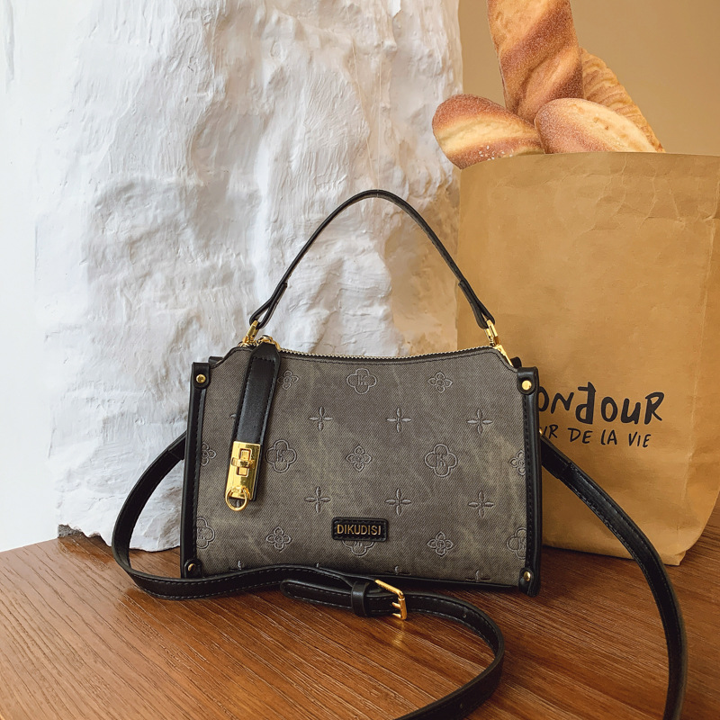Senior Sense Bag Female New Style Retro Temperament Boston Bag Everything Fashion Handbag Shoulder Crossbody Bag