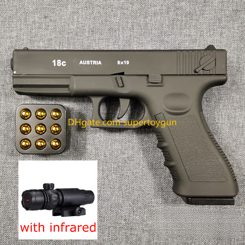 Automatic Shell Ejection Pistol Toy Gun Blaster Model For Adults Kids Outdoor Games