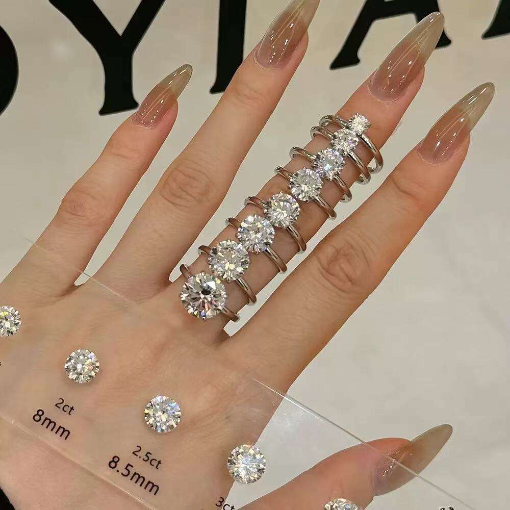Women's Engagement Rings 1.5Ct-5ct Lab Grown Diamonds E Color VVS2 Clarity Classic Design 14K Solid Gold Wedding Anniversary