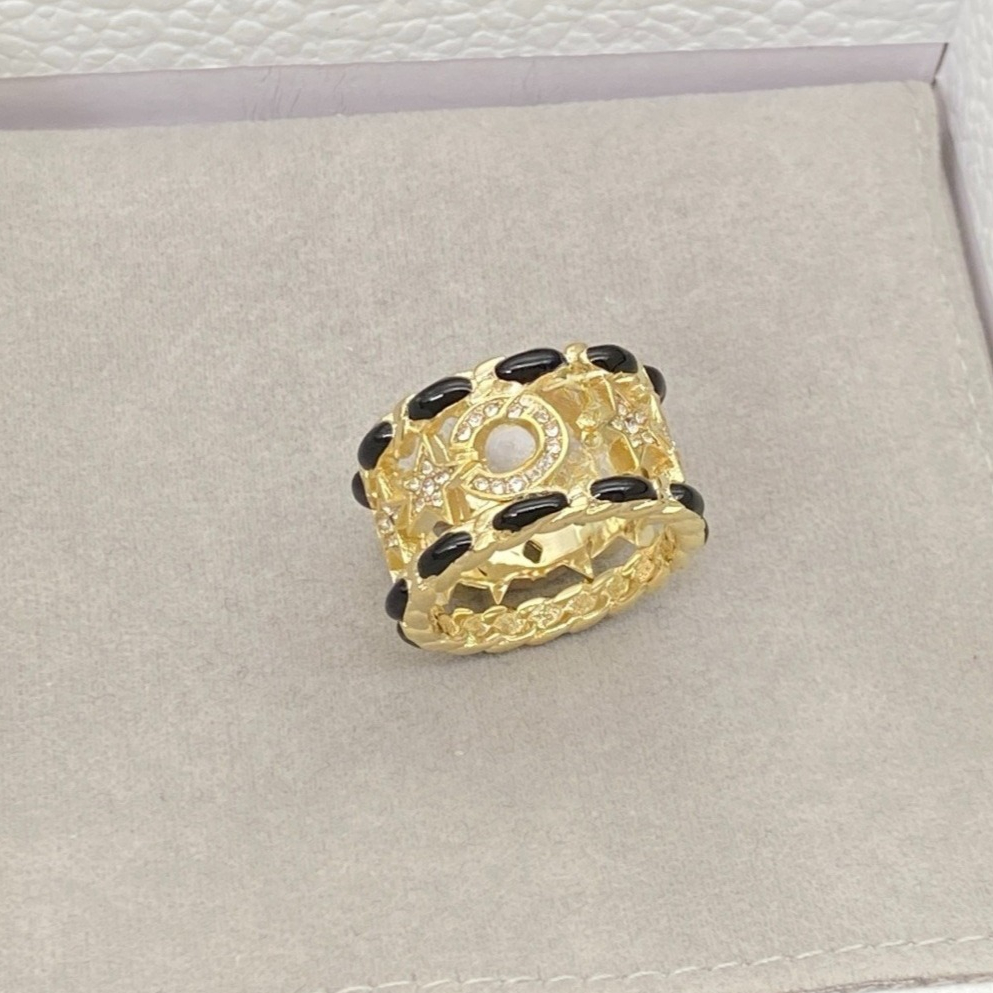 Designer Ring Letter Ring Fashion Flower Rings Luxury 18K Gold Plated Jewelry Wedding