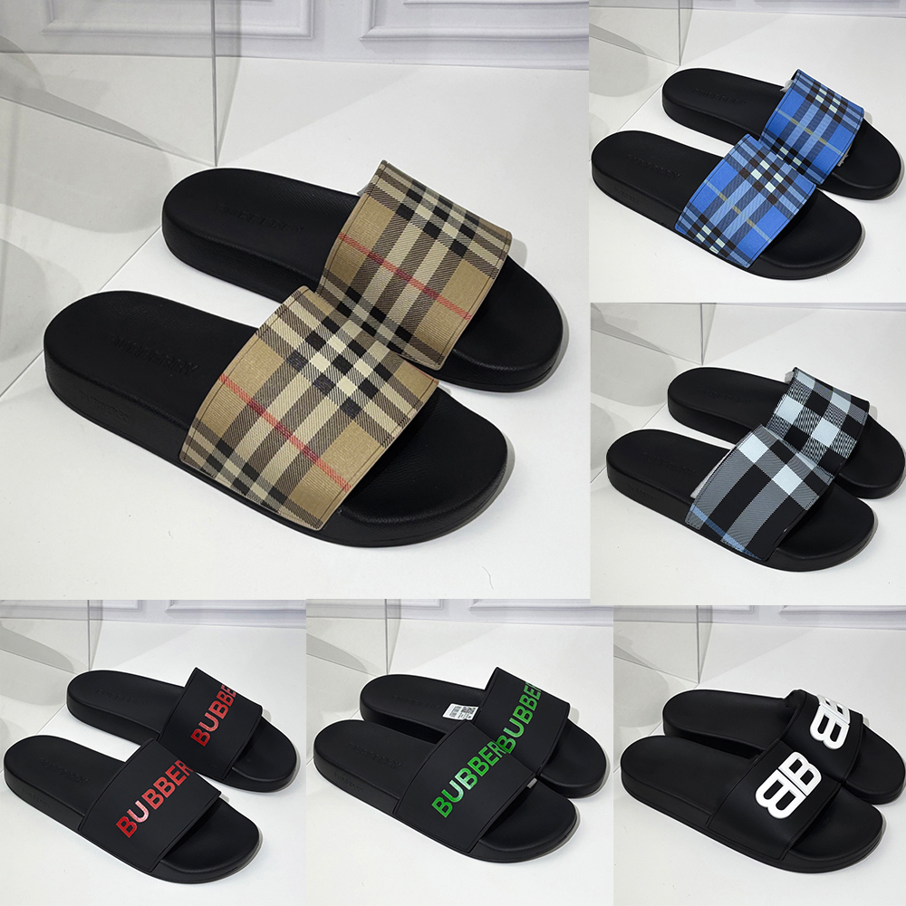 2026 Summer Fashion Slippers Men's slippers women's sandals fisherman shoes Beige checkered slippers Platform slippers Top designer slippers sandals