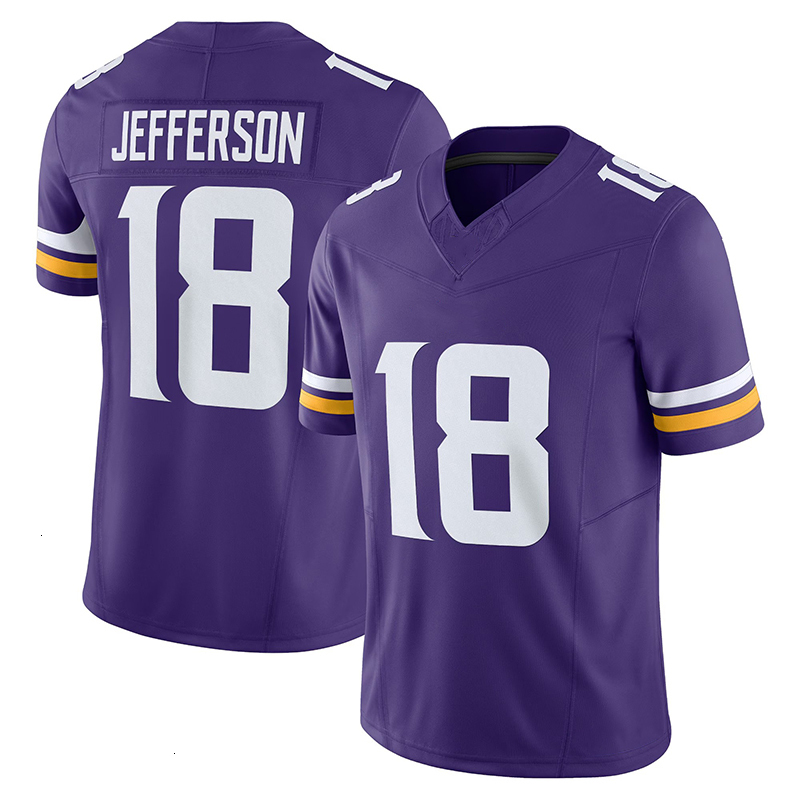 Minnesota Justin Jefferson VikingsS Jersey Harrison Smith JJ McCarthy Van Ginkel Ham Reichard Kyler Murray Randy Moss Caleb Banks ONeill vikinges Foot