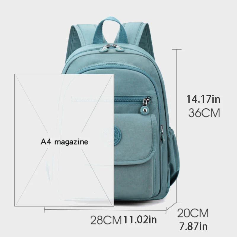 Ladies lightweight large capacity stylish black travel backpack with adjustable shoulder straps school and leisure b y260615 - view 7