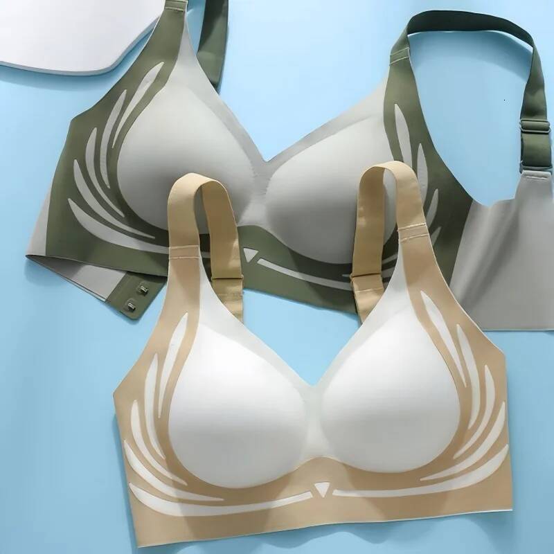 3Pcs/Set Push-Up Bras Women Non-wire Brassiere Adjust Straps Bralette Seamless Padded Underwear Breathable Plus Size Bra M-4XL ddmysept