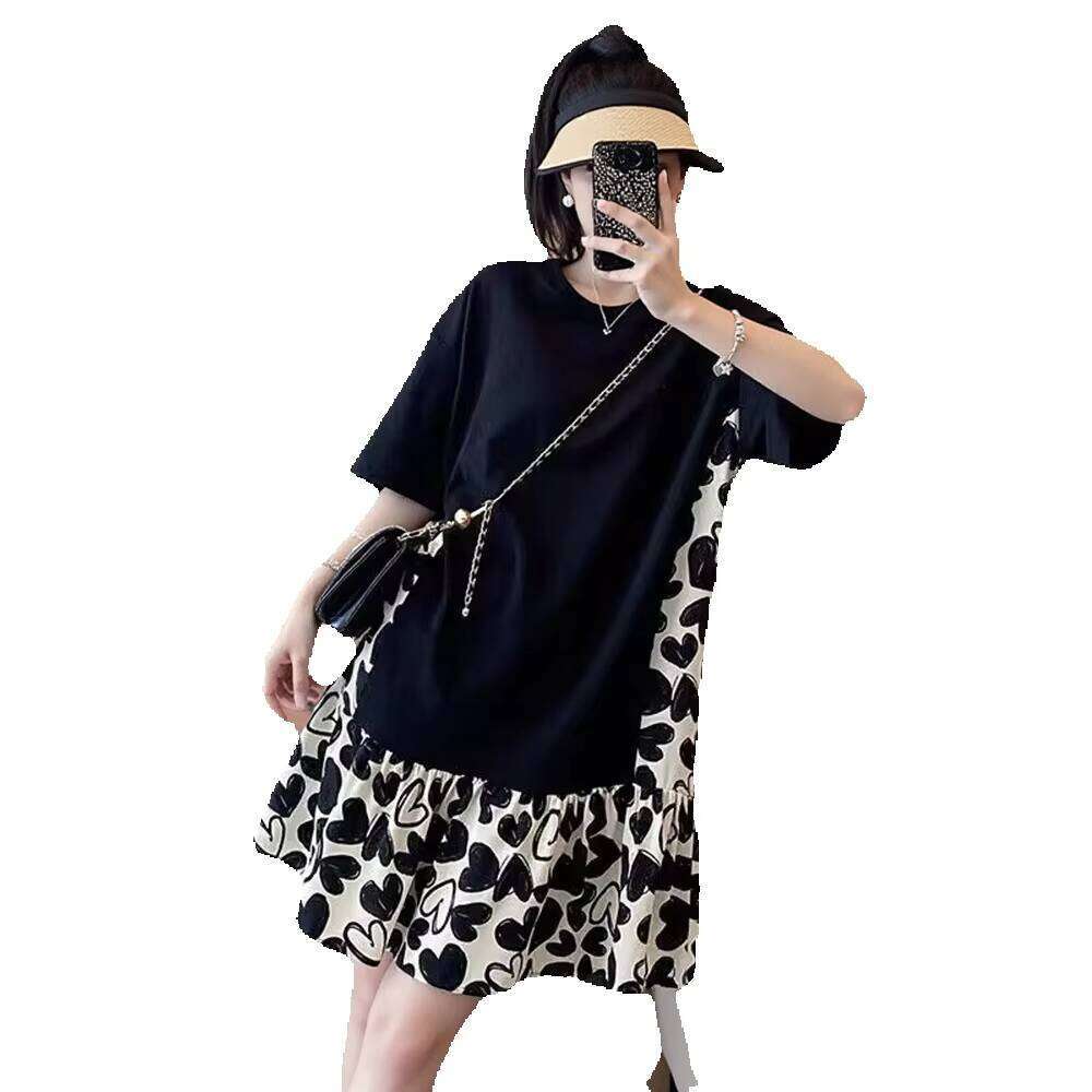 Women's Polka Dot Summer Dresses, Chiffon Mini Casual Dress with Hooded Flutter Sleeves, Peplum Detail, Natural Waist - Trumpet Mermaid Silhouette for - view 7
