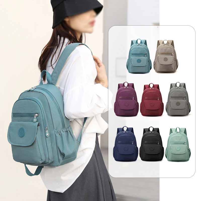 Ladies lightweight large capacity stylish black travel backpack with adjustable shoulder straps school and leisure b y260615 - view 3