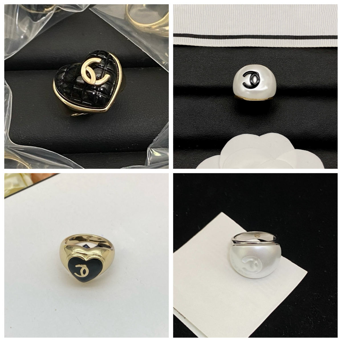 Letter Ring Band Rings Fashion Fine Finger Ring Luxury Crystal Pearl Ring for Womens Wedding Jewelry Gifts size 6 7 8