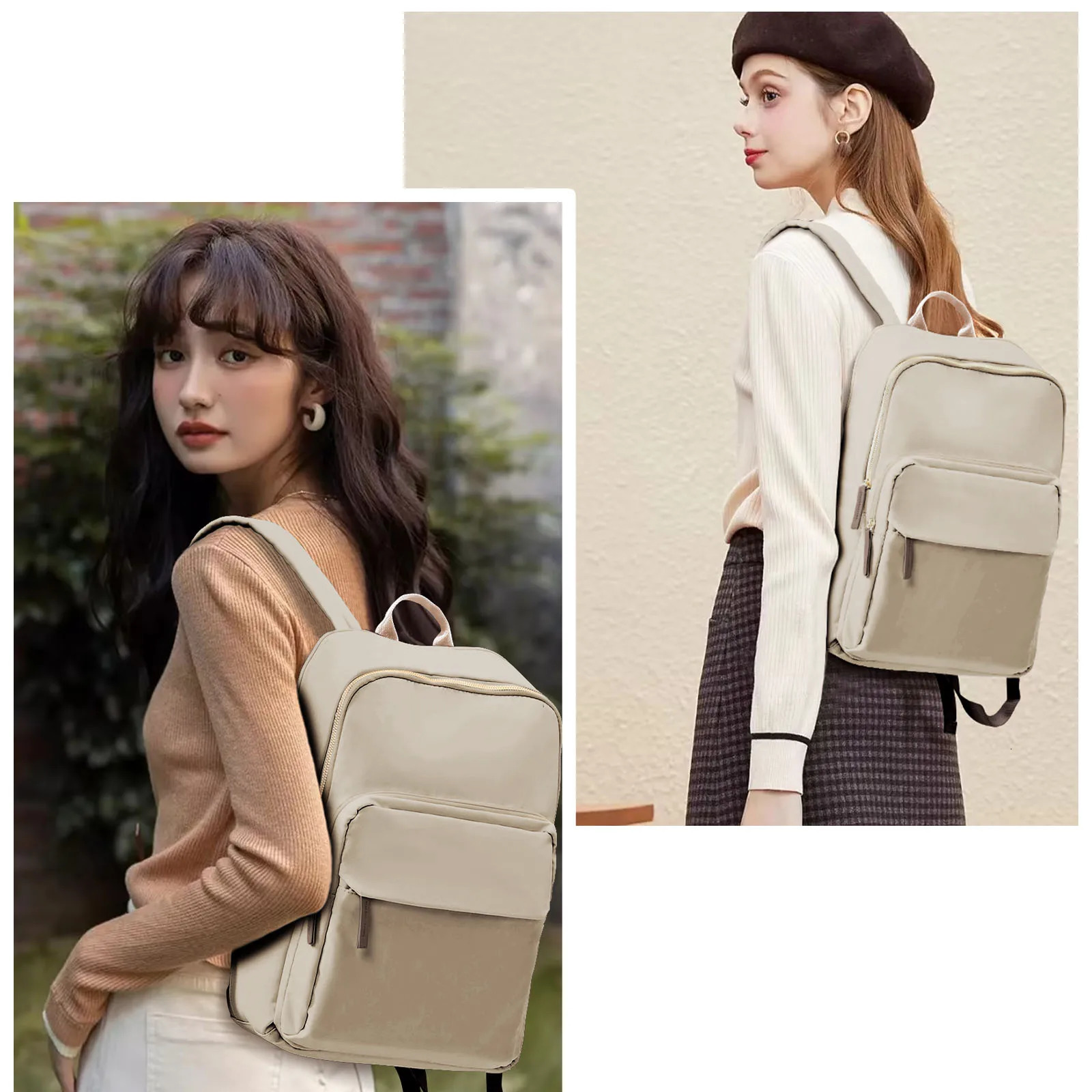 Simple Large Capacity Backpack Women Travel Business Teacher Laptop Shoulder Bag Girl School Student Purse y260615 - view 7
