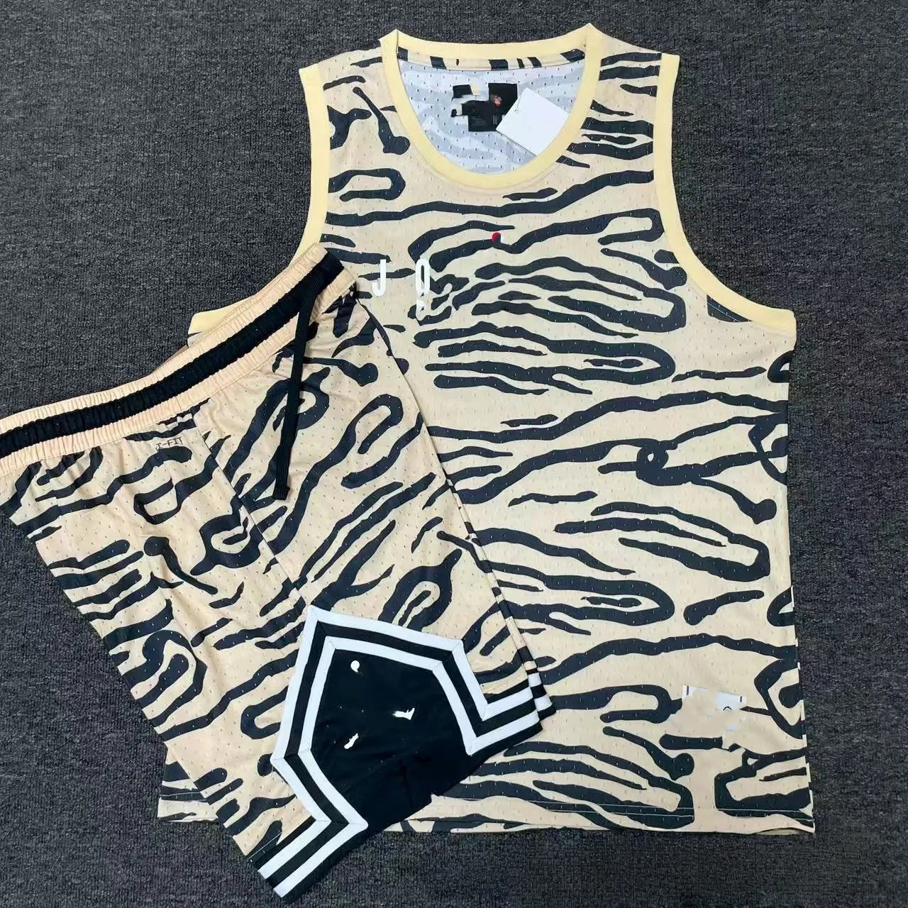 Designer Shorts Sports T-shirt vest set breathable quick drying fitness running marathon sports training shoulder basketball suit men's summer se