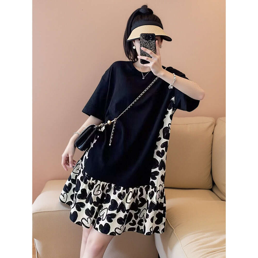 Women's Polka Dot Summer Dresses, Chiffon Mini Casual Dress with Hooded Flutter Sleeves, Peplum Detail, Natural Waist - Trumpet Mermaid Silhouette for - view 3