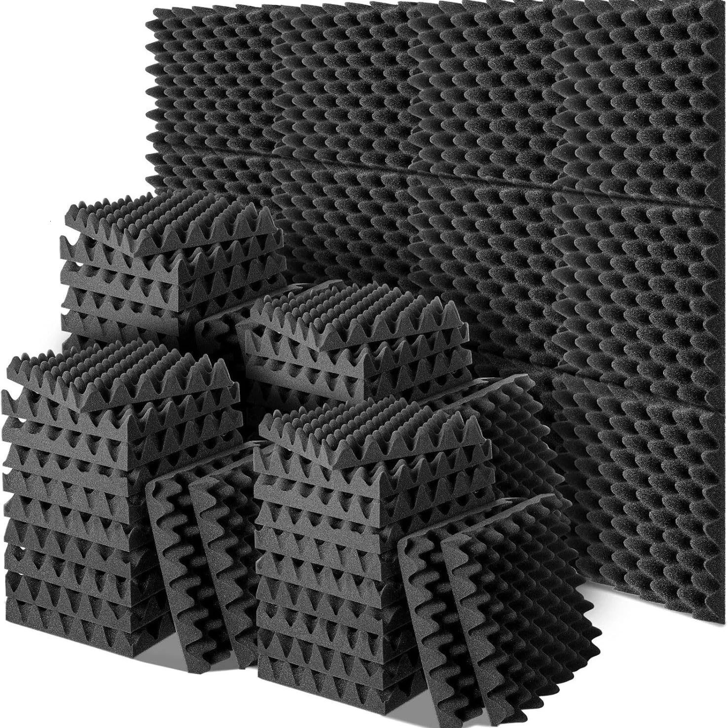1PC SelfAdhesive Acoustic Soundproof Foam Sound Absorbing Canceling Panels Eggcrate Wall Stickers For Home KTV Studios 260612