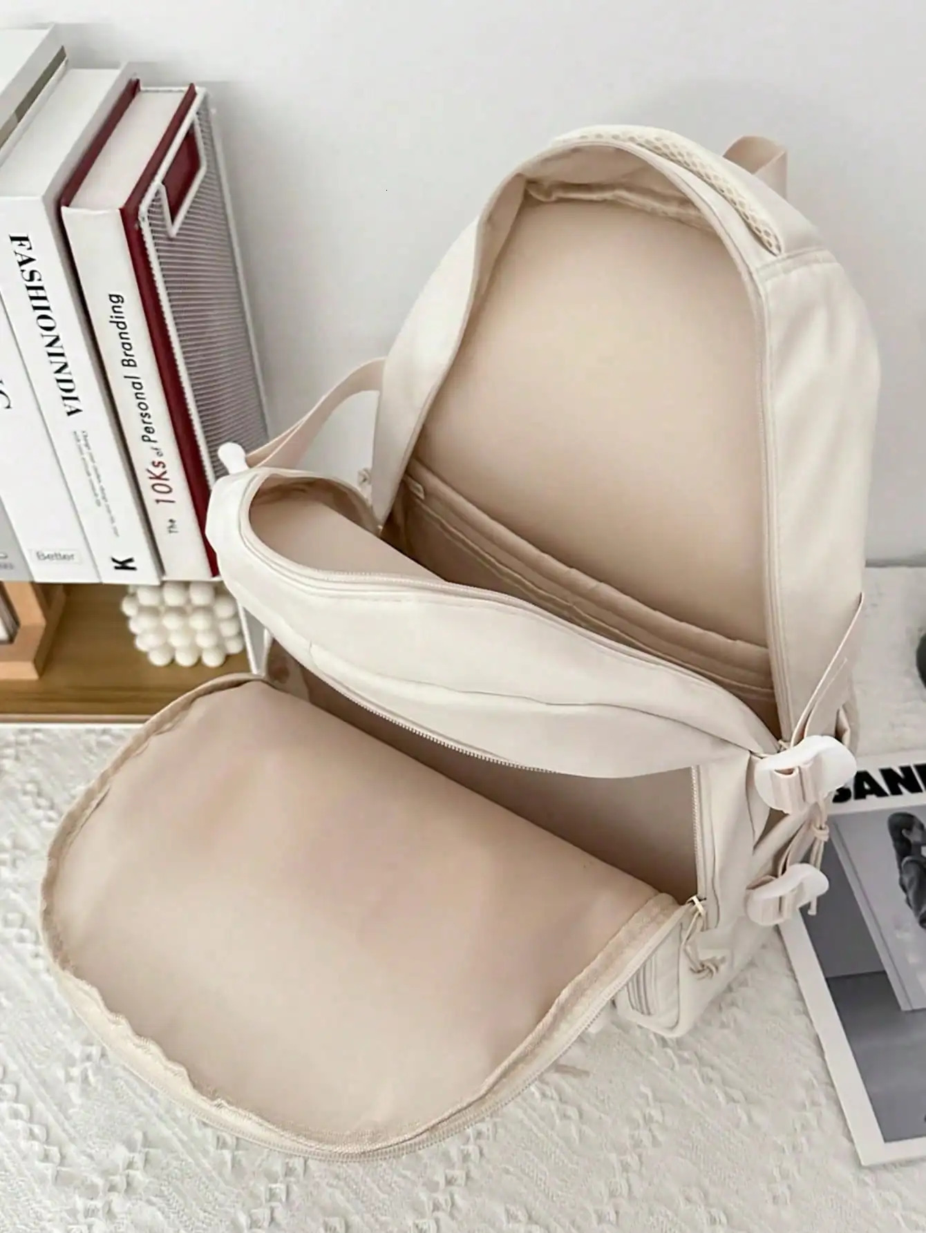 Fashionable and Casual Lightweight Nylon Backpack Large Capacity Multi Compartment Student Bag Travel Suitable for Daily Use y260615 - view 5