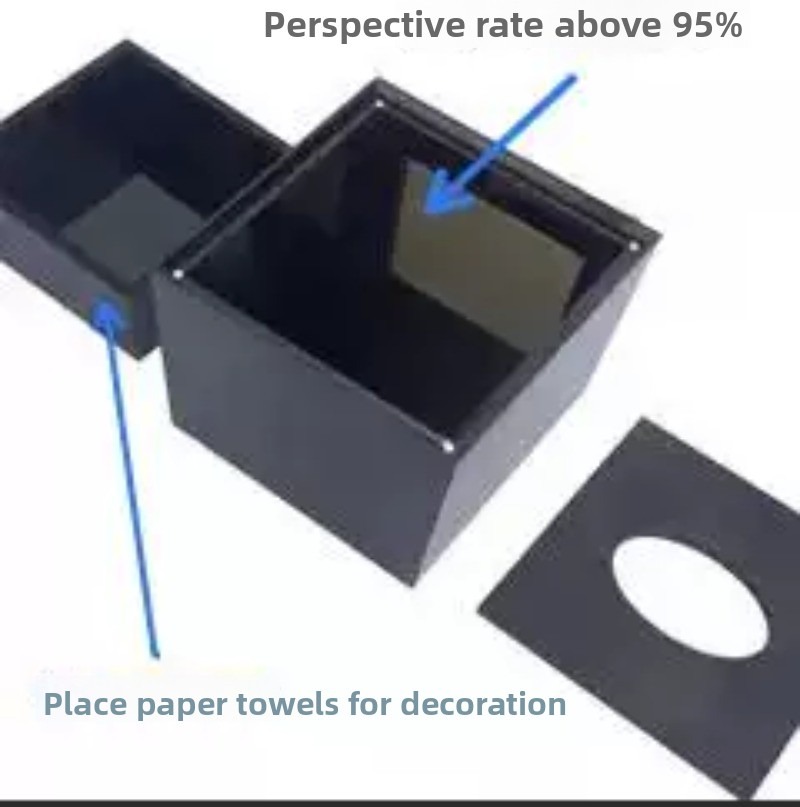 Semi-Transparent Acrylic Tissue Box Hidden Camera Mount for Home Office Surveillance
