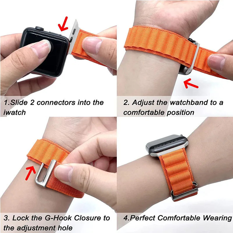 Alpine loop band for Apple watch strap 49mm 44mm 40mm 45mm 41mm 42mm 38mm 40 44 45 mm bracelet Ultra series 7 6 5 3 se 8 260621 - view 7