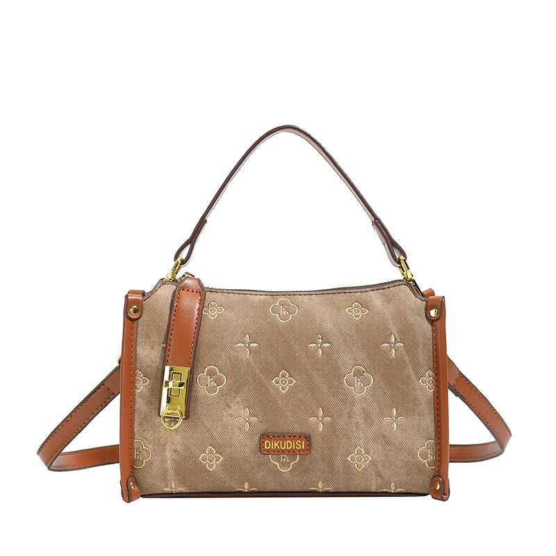 Senior Sense Bag Female New Style Retro Temperament Boston Bag Everything Fashion Handbag Shoulder Crossbody Bag