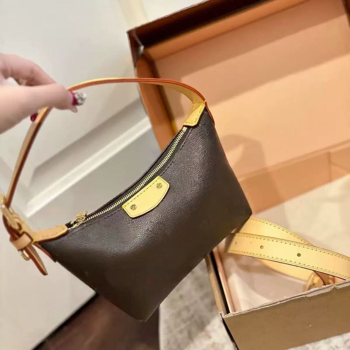 New retro vintage floral underarm bag for women single shoulder crossbody handbag high-quality free shipping