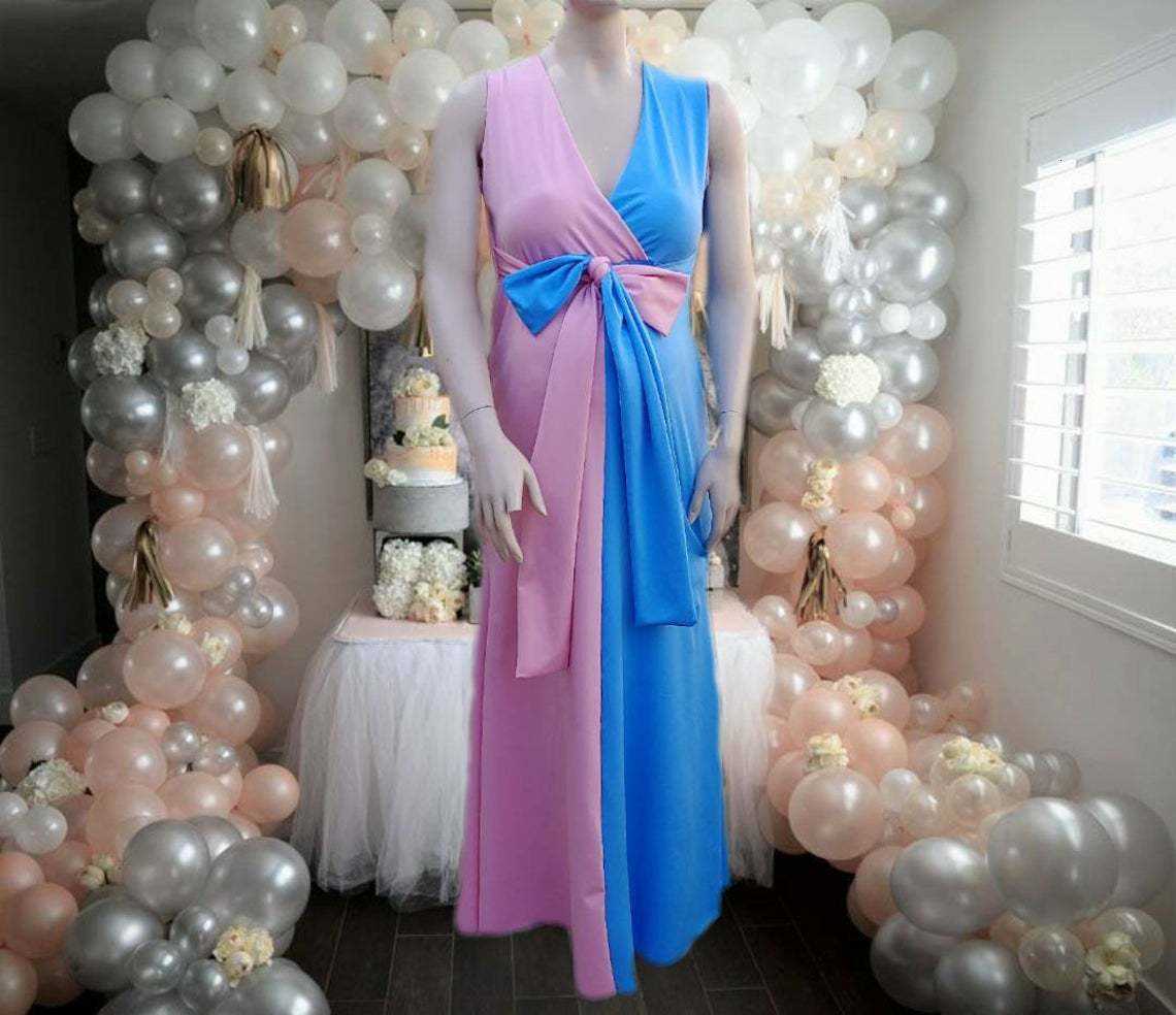 Women's Japanese cotton blended netted netted skirt with trailing hem for pregnant women, sleeveless, long dress, photography dress M260612