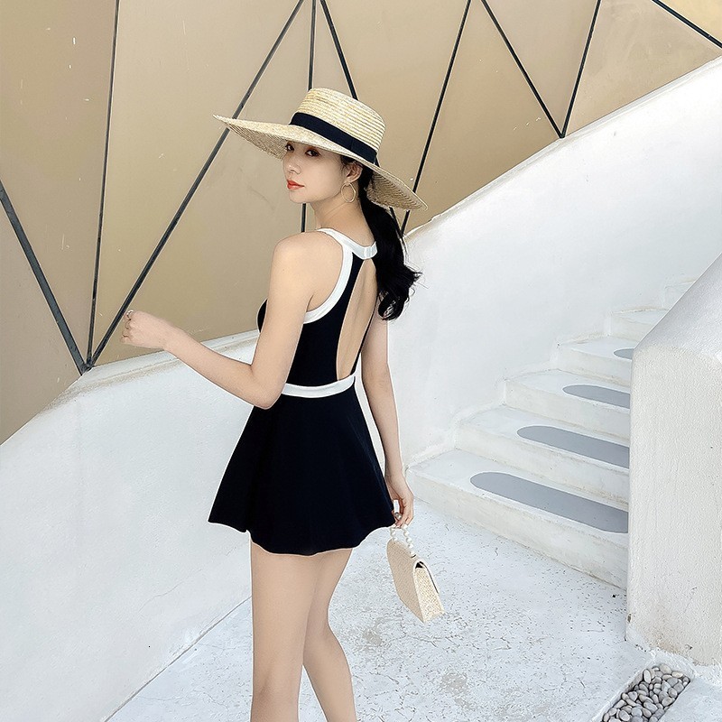 Womens Swimsuit Trend Solid Monokini Sports Swimwear Beach Bathing Suit High Waist Bodysuit 240806