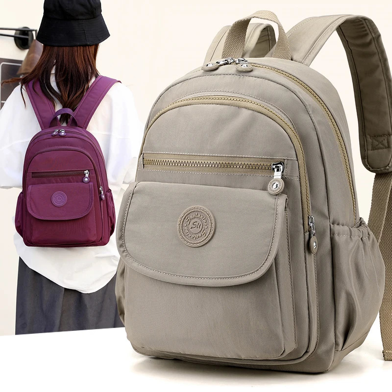Ladies lightweight large capacity stylish black travel backpack with adjustable shoulder straps school and leisure b y260615 - view 4
