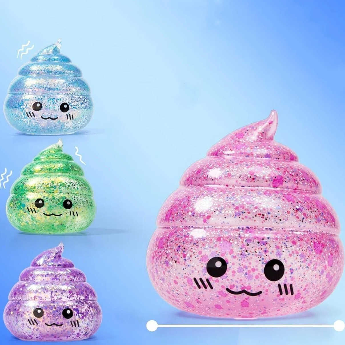 Stress Fun Poop Squishy maltose Ball blind box Glitter Funny Stretch Squeeze stress relief Toys Adults Fools Day Prank Gift M260613