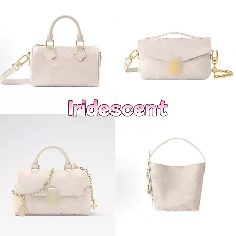 New leather women's handbag high-end gradient bag printed large capacity fashionable and dreamy bag