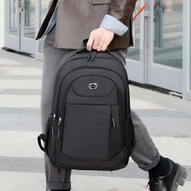 Mens and Womens DoubleShoulder Backpack Solid Color Business Travel Trip Commuting Casual Use y260615 - view 7